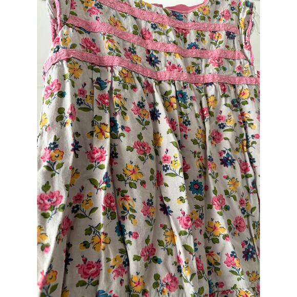 Mini Boden Pink Floral Dress 2/3 Years VGUC - Picture 2 of 4